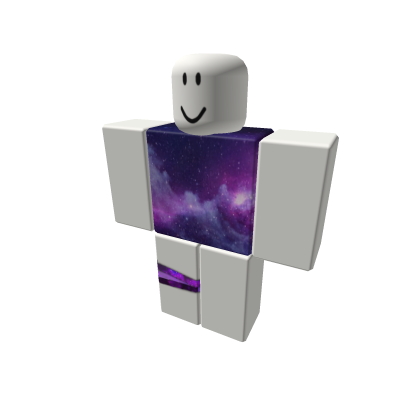 Purple galaxy torso with bandage - Roblox
