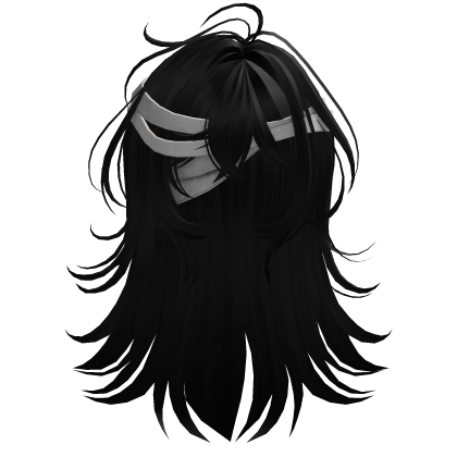 Black Bandaged Emo Goth Anime Girl Hair Roblox item