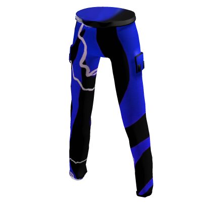 Blue Lightning Tiger Pants