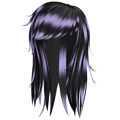 black and purple side bangs scene hair