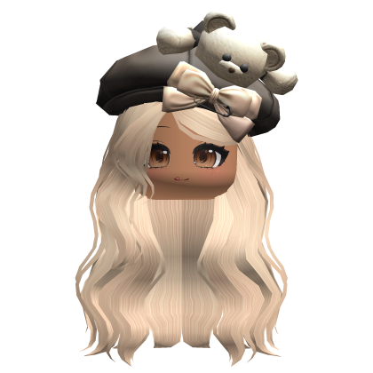 Kawaii Wavy Hair w/ Bear Beret thumbnail