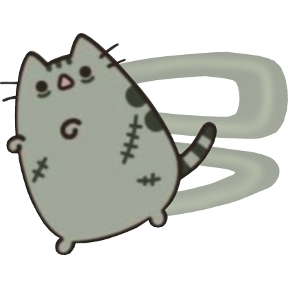 ♡ Zombie Pusheen Hairclips