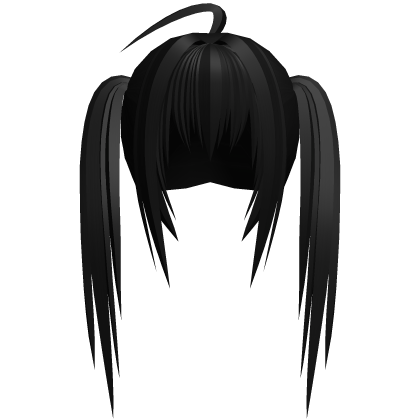 ʚ cute chibi moe long black pigtails ɞ Roblox item