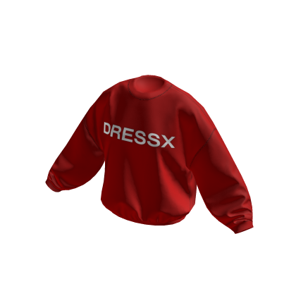 DRESSX Red Oversized Essential Sweatshirt thumbnail
