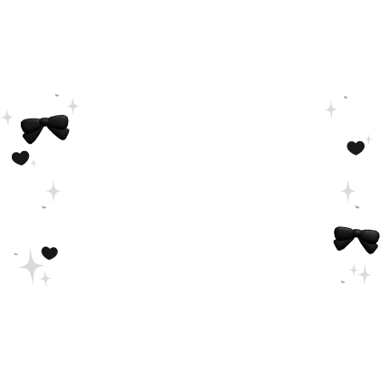 ♡┇Cutesy Black Bow Hearts Sparkles Aura Roblox item