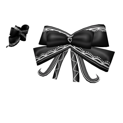 Christmas festive bows in black Roblox item