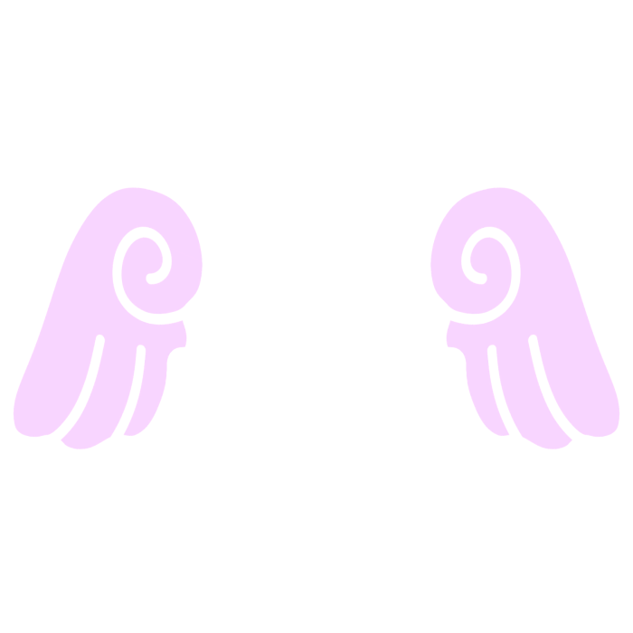 ♡ Cute Chibi Sticker Angel Wings in Pastel Purple