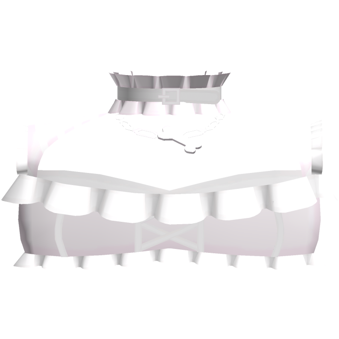 cropped ruffle top with bone collar 