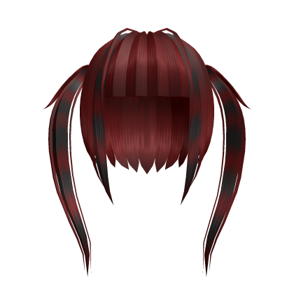 red black moe scene vkei pigtails
