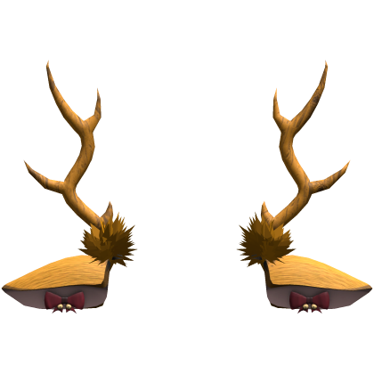 yellow christmas deer