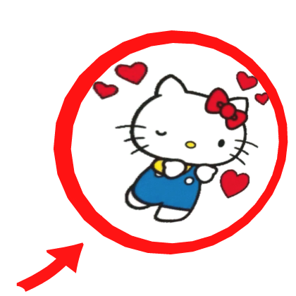 Hello kitty red circle animated
