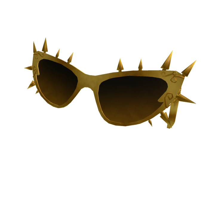 Golden Sunglasses Gothic Spike Emo Y2K