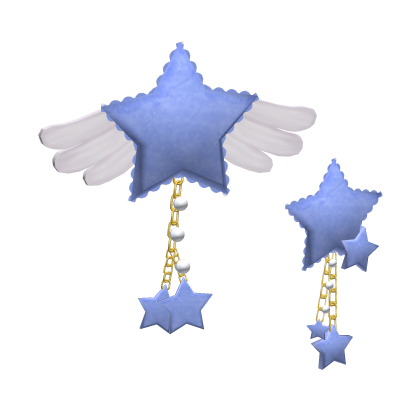 -',ৎ Angelic Star Wings Hairclip Light Blue Roblox item