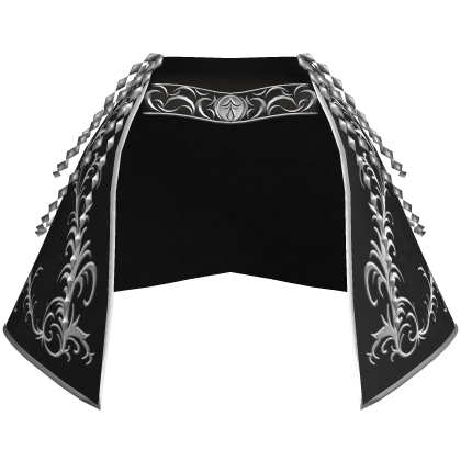 3.0 Royal Trim Waist Cape - Black/silver Roblox item
