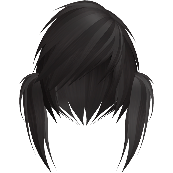 emo scene vkei dark brown moe pigtails