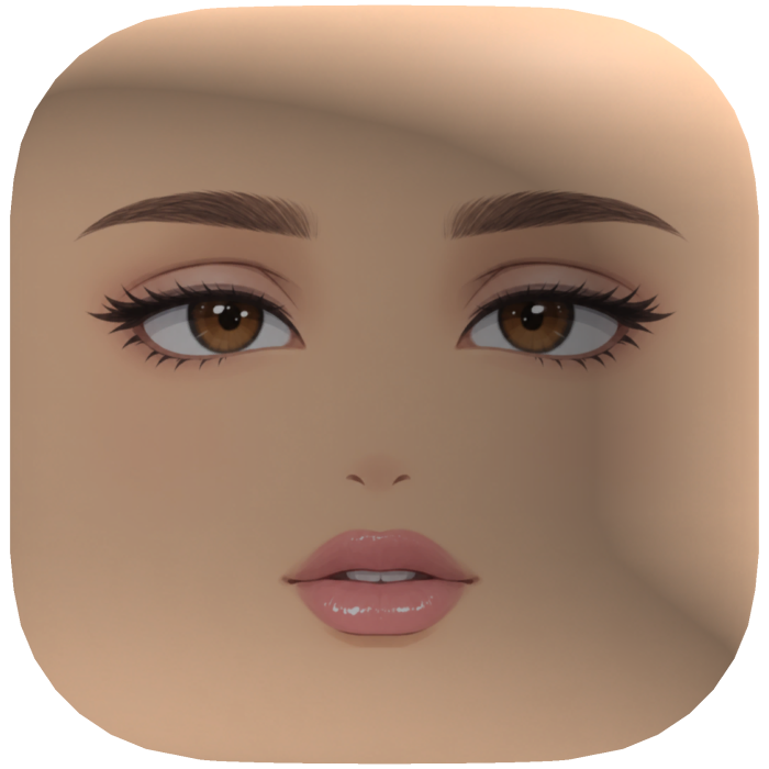 Soft Natural Doll Face with Warm Brown Eyes