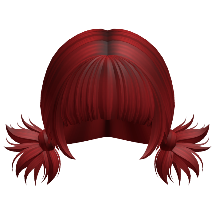 -',ৎ Kawaii Bang Spikey Pigtails in Red