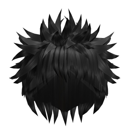 Black Charcoal Messy Spiky Short Hair Roblox item