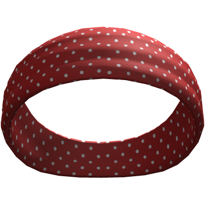 WHITE POLKA DOT ELASTIC HEADBAND Roblox item