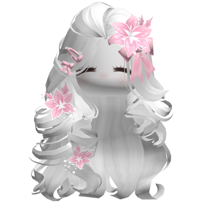 ♡ Christmas Blowout w/ Flowers (White & Pink)