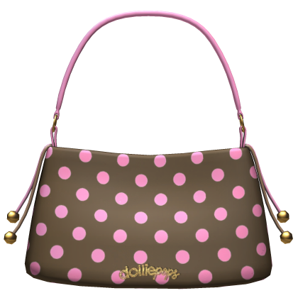 𝓓 | confetti polkadot bag - brown & pink