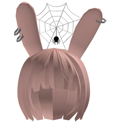 Cabelo curto rosa teia de aranha bunny fofa girl Roblox item