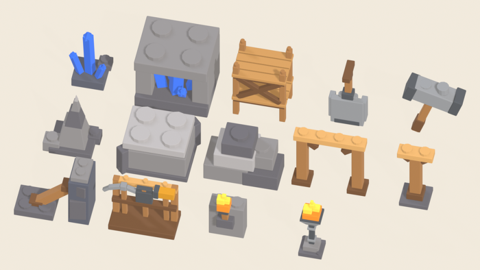 Studs Ore and Mining Pack x70 Blocky Crystals preview 10