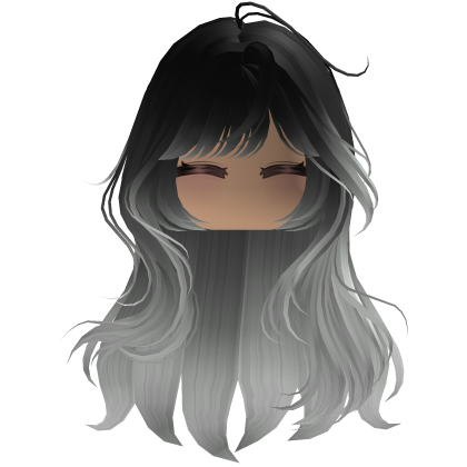 Cute emo y2k hair fluffy (white)