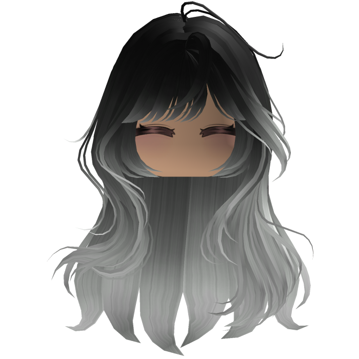 Cute emo y2k hair fluffy (white)