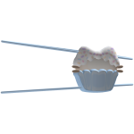♡ : Kawaii blue sprinkle cupcake kitty eyepatch