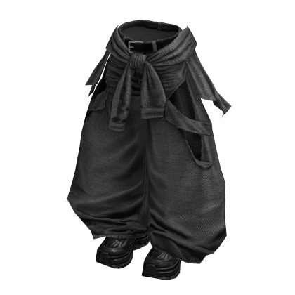 Y2K Ripped Layered Denim Tears Cloth (Grey Black)