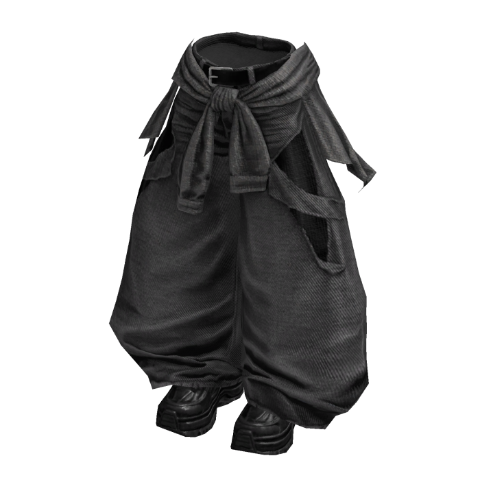 Y2K Ripped Layered Denim Tears Cloth (Grey Black)