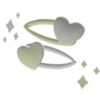 ・ᴥ・ : Cute Kawai Yellow Sparkle Heart Hairclip Roblox item
