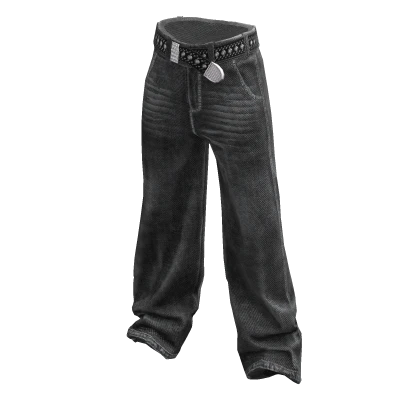 Y2K Acid Wash Baggy Jeans w Rhinestone Belt | Roblox Item