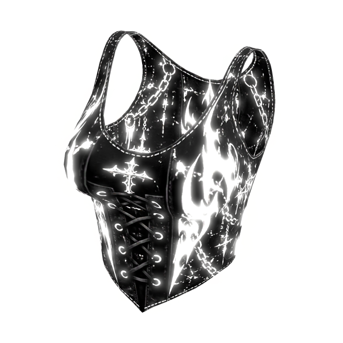 ✅Glowing Emissive Goth Corset Tank Top✅