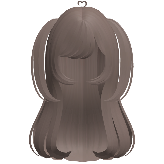 . ‿♡ soft light brown long wavey hair w pigtails ♡