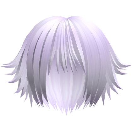 cute messy anime short hair in purple Roblox item
