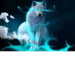 The blue mystical wolves