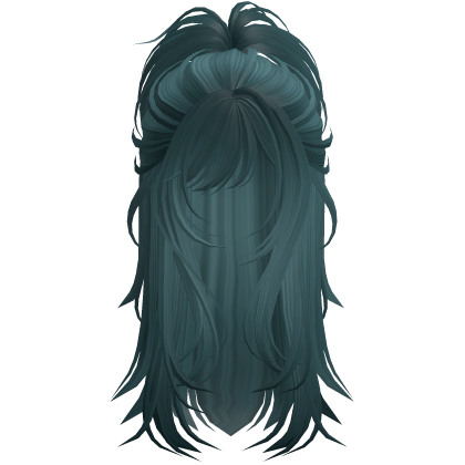 Wolfcut Spikey Half Up Teal
