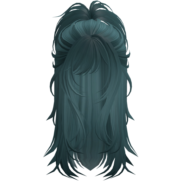 Wolfcut Spikey Half Up Teal