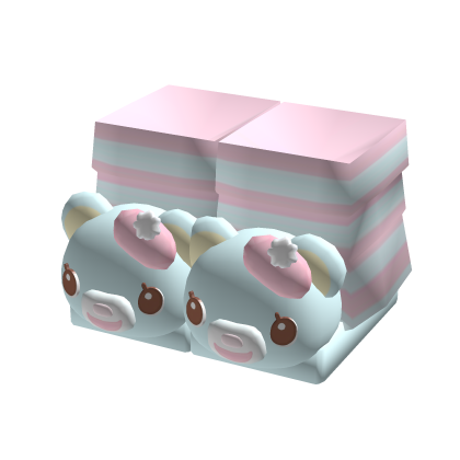 Cute mezzo piano beri-chan pink striped slippers