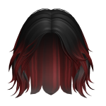 Short Wavy Hair (Black and Red)