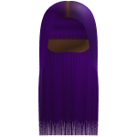 Silk Press Buss-Down W/ Bang [Purple]