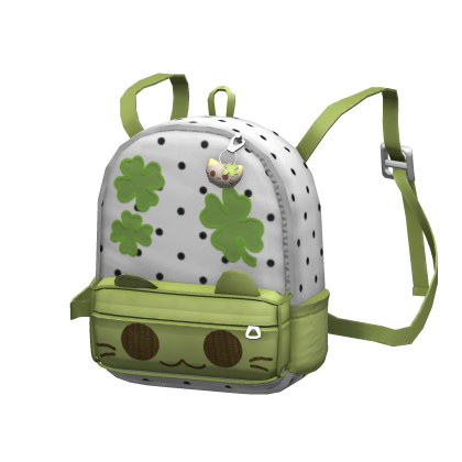 [NEW 🚨] Green Polka Dot Cat Backpack (1.0)