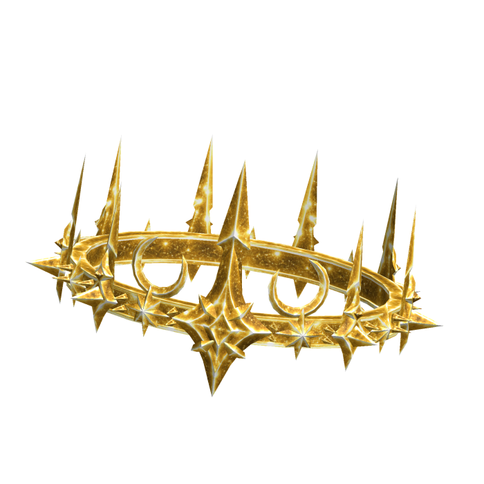 Gold Stellar Hollow Crescent Crown