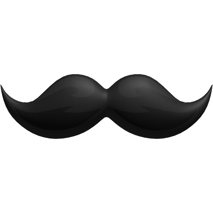 Black Mustache Cute Nerdy Fancy Moustache