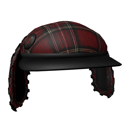 Red & Black Plaid Bunny Beret