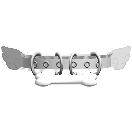 Kawaii Angel Puppy Cute Collar in White 𖹭 .ᐟ