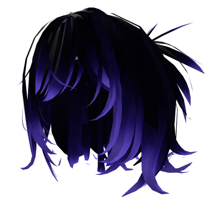Messy Y2K Twintails (Black / Purple)