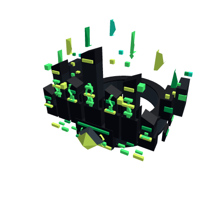 Glitched Reality Crown | Black & Green